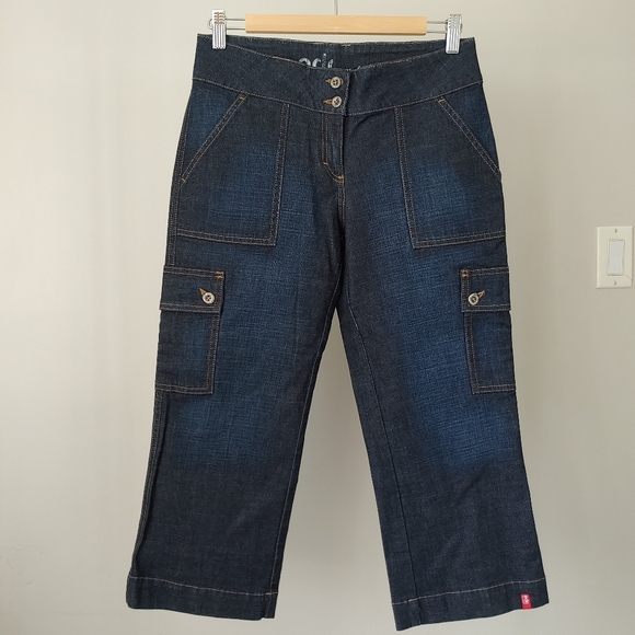 edc by Esprit Cropped Carpenter Cargo Jeans Size 9 - Picture 4 of 16